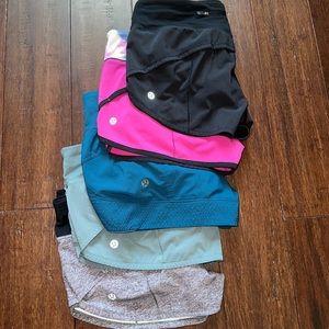 5 Lululemon Speed Up shorts